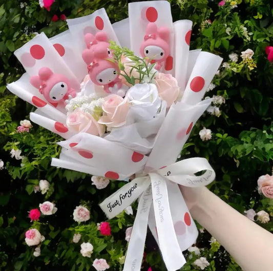 Kitty Bouquet, Artificial Flowers, Artificial Bouquet, Gift, Flowers, Bouquet, Gift for her, Cute flowers