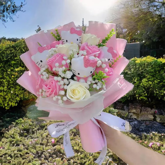Kitty Bouquet, Artificial Flowers, Artificial Bouquet, Gift, Flowers, Bouquet, Gift for her, Cute flowers